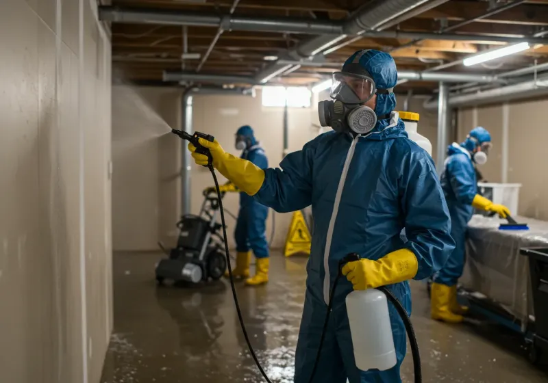 Basement Sanitization and Antimicrobial Treatment process in Star City, WV