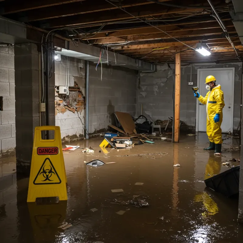Flooded Basement Electrical Hazard in Star City, WV Property