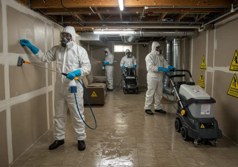 Basement Moisture Removal and Structural Drying process in Star City, WV